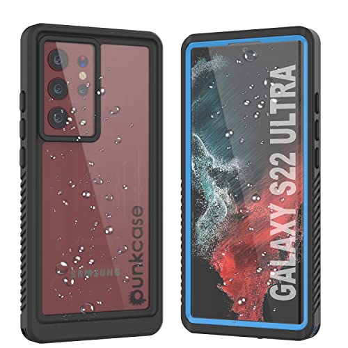 Punkcase Wasserdichte Schutzhülle für Galaxy S22 Ultra [Extreme Serie] [Slim Fit] [IP68 zertifiziert] [stoßfest] [schmutzdicht] [schneefest] Armor Cover für Galaxy S22 Ultra 5G (6,8 Zoll) (2022) von PunkCase