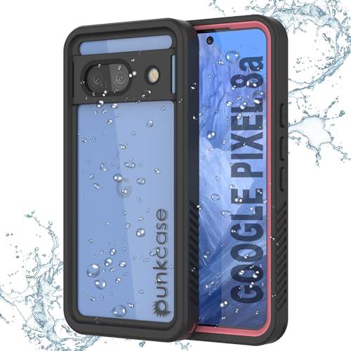 Punkcase Wasserdichte Schutzhülle für Pixel 8a [Extreme Serie] [Slim Fit] [IP68 zertifiziert] [stoßfest] [schmutzdicht] [schneefest] Armor Cover für Google Pixel 8a (6,1 Zoll) (2024) [Rosa] von PunkCase
