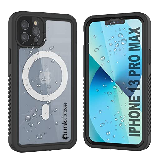 Punkcase für iPhone 13 Pro Max wasserdichte Hülle [Extreme MagSerie] [Slim Fit] [IP68 zertifiziert] [stoßfest] Armor Cover mit eingebautem Displayschutz für iPhone 13 Pro Max (6,7 Zoll) (2021) von PunkCase
