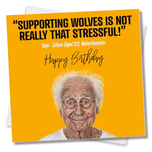 Punkcards Lustige Geburtstagskarte, Fußball-Geburtstagskarte, Wolverhampton Wanderers Fan, Unterstützer-Geburtstagskarte von Punkcards