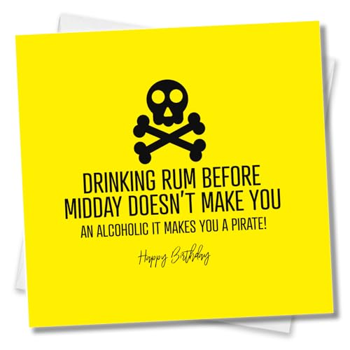 Punkcards Piraten-Geburtstagskarte, Rum-Geburtstagskarte, Punk-Geburtstagskarte für Männer, hergestellt in Großbritannien von Punkcards