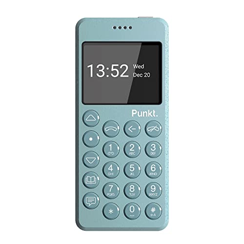 Punkt. MP02 Neue Generation Minimalistisches Handy mit 4G LTE, mit Digitale Sicherheit, Wi-Fi Hotspot, Nano-SIM, Multiband - Hellblau von Punkt.