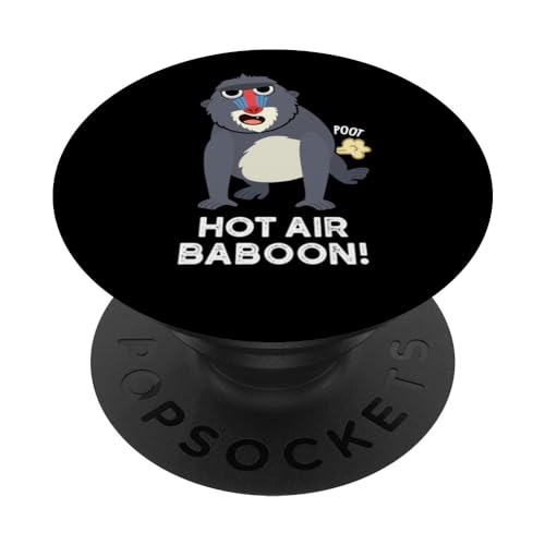 Hot Air Baboon Lustiges Affenspiel PopSockets Klebender PopGrip von Punny Bone