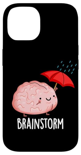Hülle für iPhone 14 Brain Storm Lustiges Gehirn-Wortspiel von Punny Bone