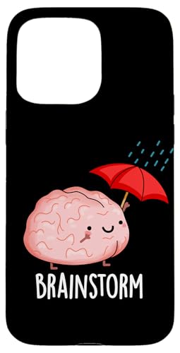 Hülle für iPhone 15 Pro Max Brain Storm Lustiges Gehirn-Wortspiel von Punny Bone
