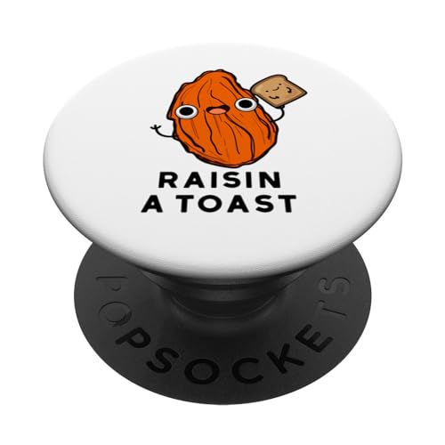 Rosine A Toast Lustige Essen Wortspiele PopSockets mit austauschbarem PopGrip von Punny Bone