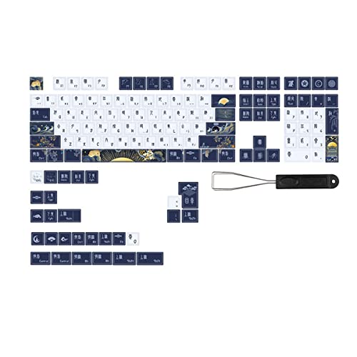 Puooifrty 136-Tasten PBT Tastenkappe für 61/68/87/96/98-Tasten Mechanische Tastatur mit Ursprünglicher Höhe Sublimation Keycap von Puooifrty