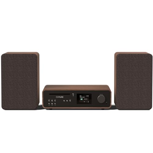 Pure Classic Stereo Hi-Fi Kompaktanlage mit CD-Player, DAB+, FM, Bluetooth 5.2 – 100W Stereoanlage, Internetradio, Spotify Connect, USB, AUX & Optical – Coffee Black/Walnut Pure Classic Stereo Hi-Fi Kompaktanlage mit CD-Player, DAB+, FM, Bluetooth 5.2 – 100W Stereoanlage, Internetradio, Spotify Connect, USB, AUX & Optical – Coffee Black/Walnut von Pure