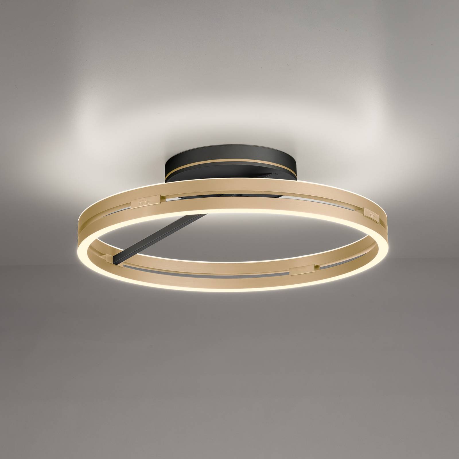 PURE LED-Deckenlampe Loop messing/schwarz Metall Ø 60 cm CCT PURE LED-Deckenlampe Loop messing/schwarz Metall Ø 60 cm CCT von Pure