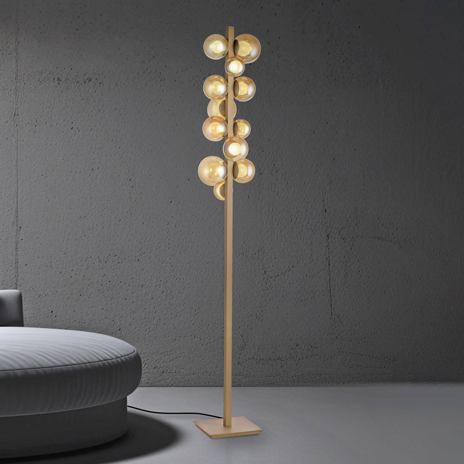 PURE LED-Stehlampe Popup bronze Aluminium/Glas Dimmer 12-flg PURE LED-Stehlampe Popup bronze Aluminium/Glas Dimmer 12-flg von Pure