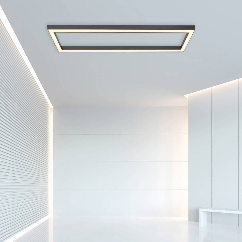 PURE Lines LED-Deckenleuchte, eckig, anthrazit von Pure