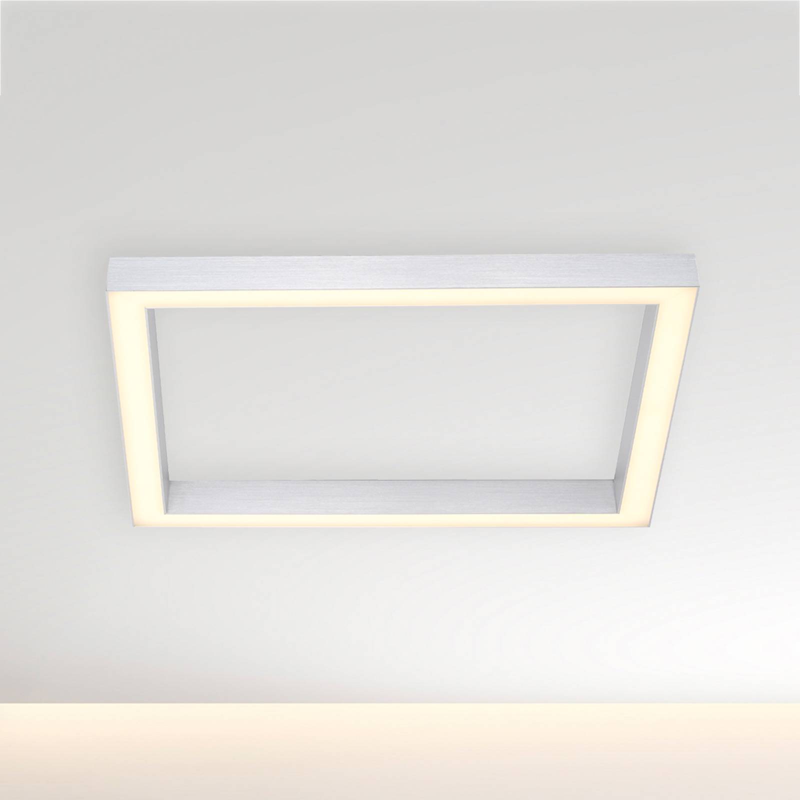 LED-Deckenlampe PURE Lines, 55 x 55 cm, silber, CCT, Remote LED-Deckenlampe PURE Lines, 55 x 55 cm, silber, CCT, Remote von Pure