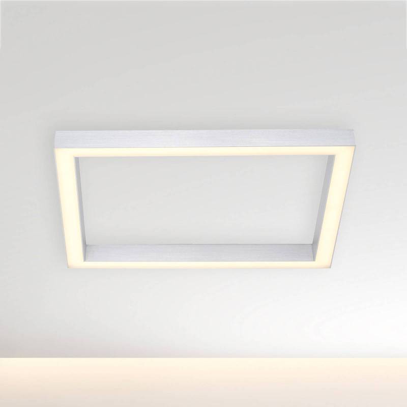 LED-Deckenlampe PURE Lines, 55 x 55 cm, silber, CCT, Remote von Pure