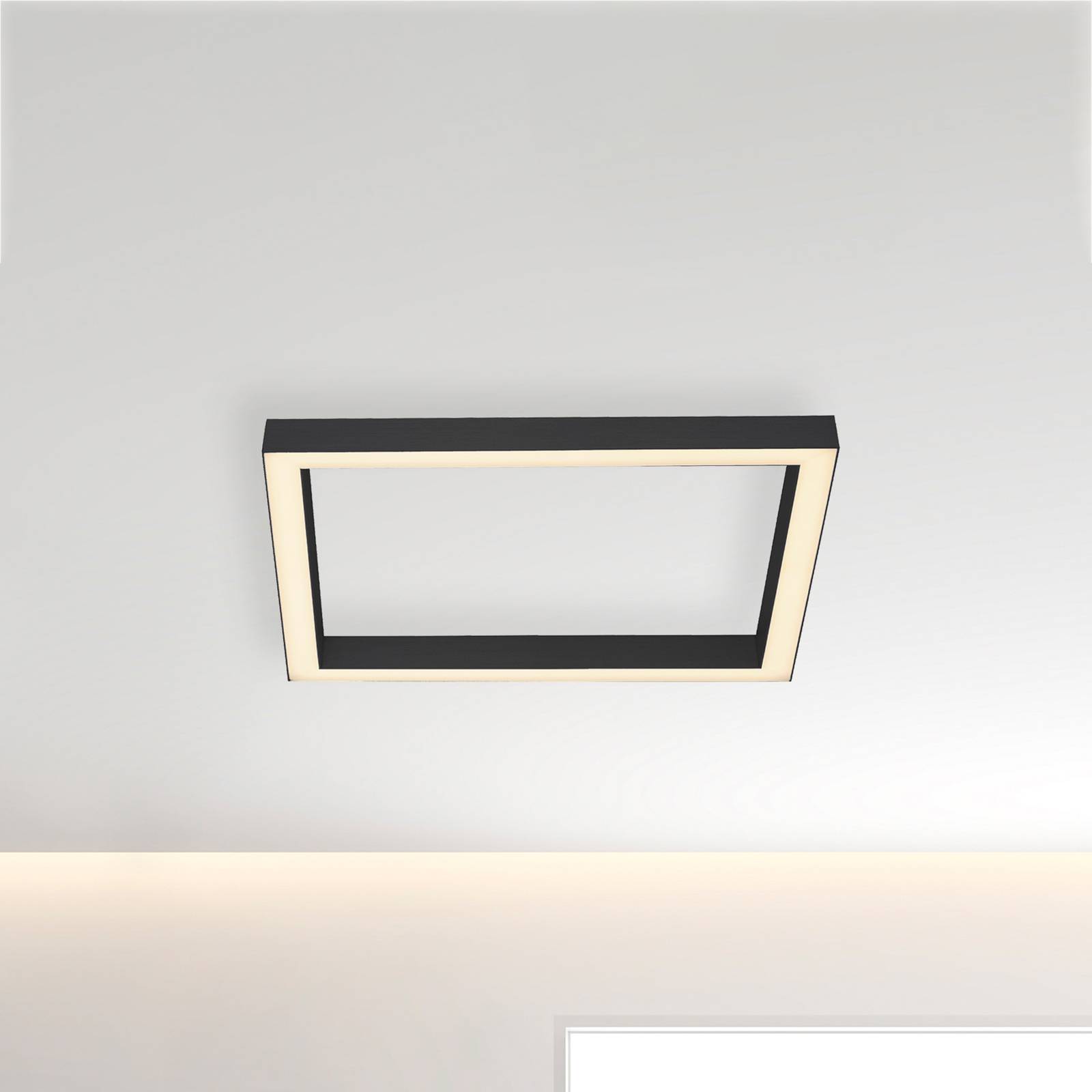 LED-Deckenlampe PURE Lines, 55x55 cm, anthrazit, CCT, Remote LED-Deckenlampe PURE Lines, 55x55 cm, anthrazit, CCT, Remote von Pure