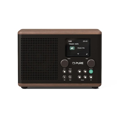 Pure Classic H4 Digitalradio Kaffee Schwarz/Walnuss EU/UK von Pure