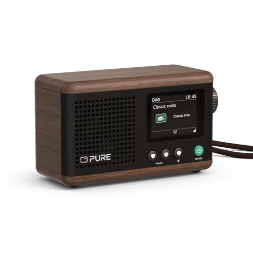 Pure Classic Mini Tragbares Digitalradio – DAB+ & UKW-Radio – Bluetooth 5.3 – 15 Stunden Akkulaufzeit – 2 Equalizer-Optionen – 2,4 Zoll Farbdisplay – Trageband – Braun/Walnuss – Kompakt & leicht Pure Classic Mini Tragbares Digitalradio – DAB+ & UKW-Radio – Bluetooth 5.3 – 15 Stunden Akkulaufzeit – 2 Equalizer-Optionen – 2,4 Zoll Farbdisplay – Trageband – Braun/Walnuss – Kompakt & leicht von Pure