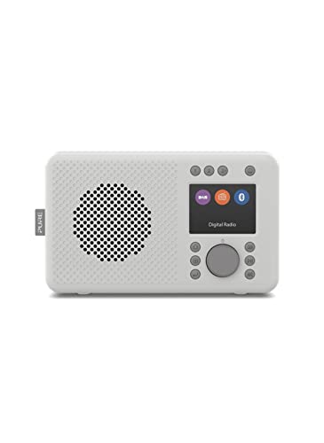 Pure Elan DAB+ tragbares DAB+ Radio mit Bluetooth 5.0 (DAB/DAB+ & UKW Radio, TFT Farbdisplay, 20 Senderspeicher, Preset-Tasten, 3.5mm Klinkenstecker, Batteriebetrieb möglich, USB) Stone Grau von Pure