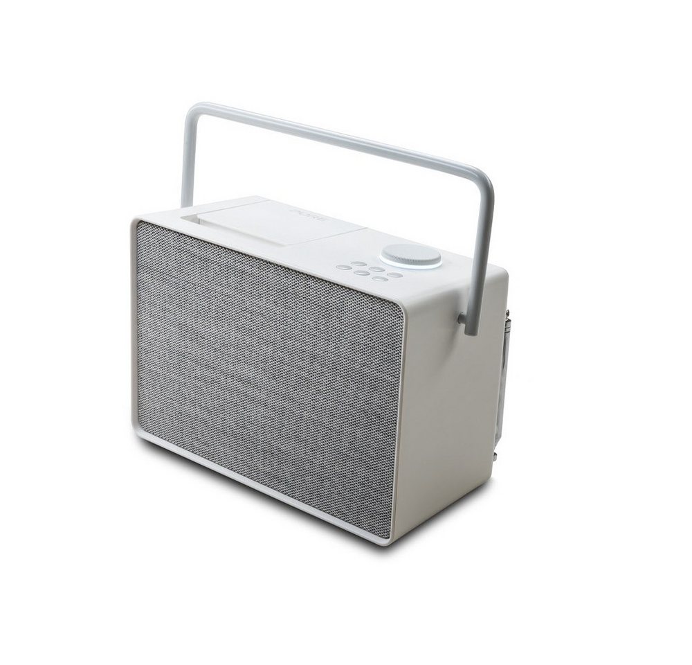 Pure Evoke Play Kofferradio in cotton white für Musikgenuss. Retro-Radio (tragbares Kofferradio mit Bluetooth) von Pure