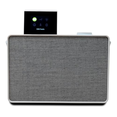 Pure Evoke Play vielseitiges Musiksystem für innen und außen (DAB+/UKW Radio, Internetradio, Podcasts, Spotify Connect, Bluetooth in sattem 40W Stereoklang), Cotton White von Pure