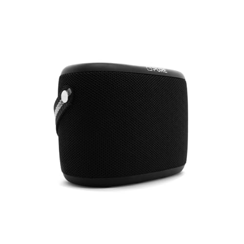 Pure Woodland Outdoor Lautsprecher mit Bluetooth & DAB+/FM Radio (wasserdicht IP67, robust, tragbar, 14h Akku - perfekt für Garten & Camping) Schwarz von Pure