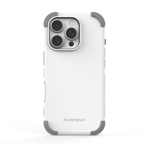 PureGear DualTek Hülle für Apple iPhone 16 Pro (2024) 6,3 Zoll, militärisch getesteter und zugelassener Schutz, strapazierfähige, langlebige Schutzhülle für iPhone 16 Pro, Falltest-Zertifizierung von von PureGear