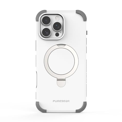 PureGear DualTek KIK – Magnetische Handygriffhülle für iPhone 16 Pro (2024), militärisch getestet und zugelassen, MagSafe-kompatibel, strapazierfähige, langlebige Schutzhülle für iPhone 16 Pro (2024 von PureGear