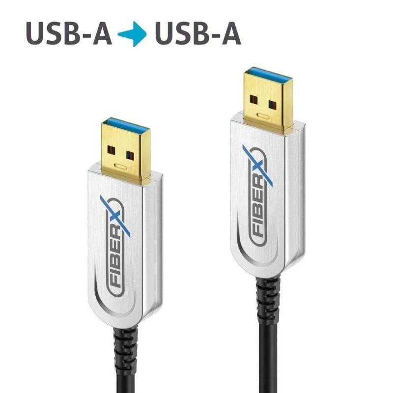 FiberX Serie - USB 3.1 Glasfaser Kabel - USB-A USB-A - 50m von FiberX