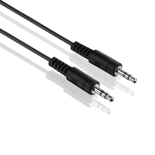 HDSupply AC010-005 Audio Stereo Verbindungskabel 3,5mm Stecker auf 3,5mm Stecker, Ultra Slim Design, 0,50m, schwarz von PureLink