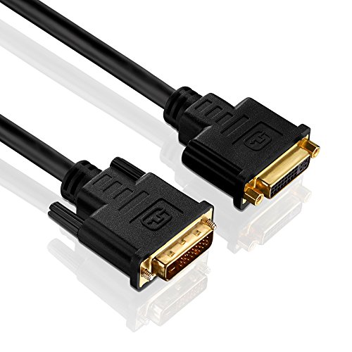 PureInstall PI4100-050 Single Link DVI-Verlängerung (DVI-D Buchse (18+1) auf DVI-D Stecker (18+1)), 5m, schwarz von PureLink