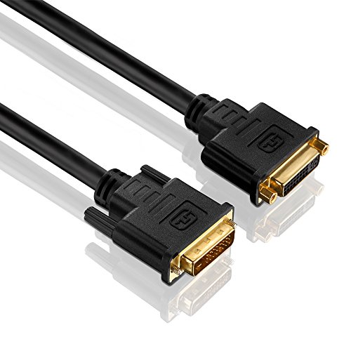 PureInstall PI4300-010 Dual Link DVI-Verlängerung (DVI-D Buchse (24+1) auf DVI-D Stecker (24+1)), 1m, schwarz von PureLink