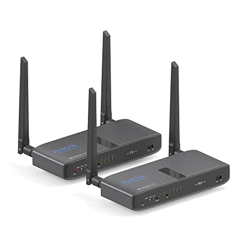 PureLink® Wireless-HDMI Set, Kabellose HDMI Übertragung, Full HD, 1080p, unkomprimierte Übertragung auf bis zu 150 Metern Distanz, Set aus Sender und Empfänger Set, schwarz von PureLink