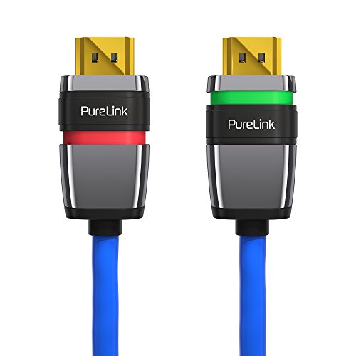 PureLink, High Speed HDMI Kabel, mit Sicherheitsverschluss (HDMI 2.0, UltraHD Auflösung bis zu 4096x2304), FullHD, 3D kompatibel, blau, 3,00m von PureLink