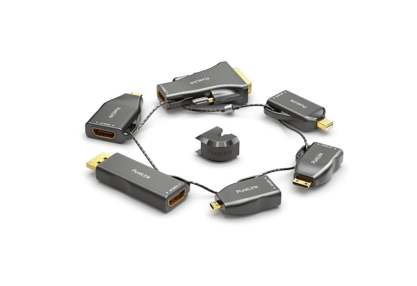 PureLink 4K HDMI Adapterring mit sechs Adaptern (DisplayPort, mini DisplayPort, Video-Adapter von PureLink