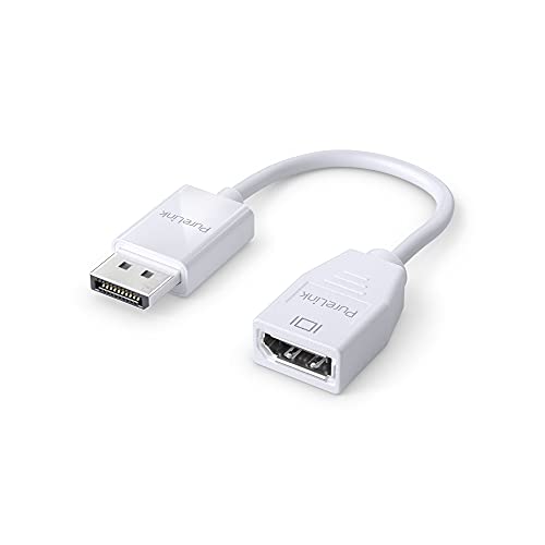 PureLink DisplayPort 1.3 Adapter, 4K Ultra HD 60Hz, 21,6GB/s Bandbreite, vergoldete Steckkontakte, 0,15m, weiß von PureLink