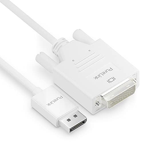 PureLink DisplayPort auf DVI Kabel, 1920 x 1200 WUXGA Auflösung, vergoldete Steckkontakte, 3,00m, weiß von PureLink