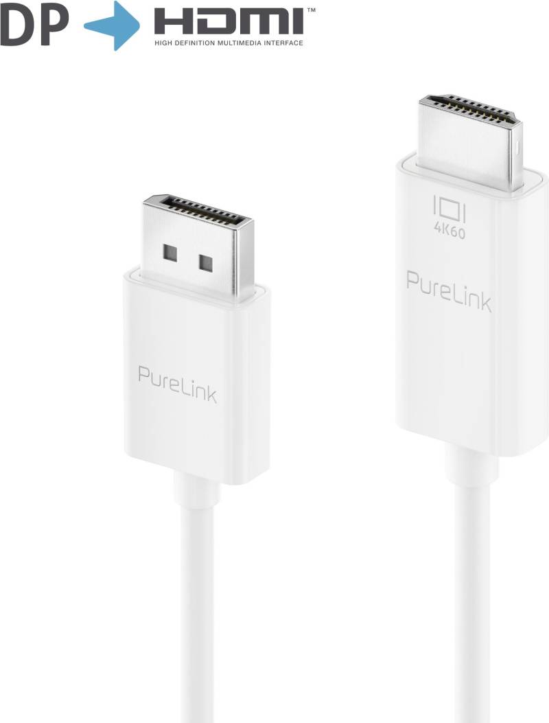 PureLink IS2000-010 Videokabel-Adapter 1 m HDMI Typ A (Standard) DisplayPort Weiß (IS2000-010) von PureLink