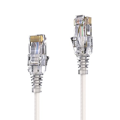 PureLink MC1502-010 CAT6 Netzwerkkabel UTP (10/100/1000 Mbit/s), extra dünn mit 2X RJ45 Stecker, Patchkabel für Switch, Modem, Router, Patchpanels, Patchfelder, 1-er Set, 1,00m, weiß von PureLink