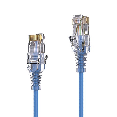 PureLink MC1504-020 CAT6 Netzwerkkabel UTP (10/100/1000 Mbit/s), extra dünn mit 2X RJ45 Stecker, Patchkabel für Switch, Modem, Router, Patchpanels, Patchfelder, 1-er Set, 2,00m, blau von PureLink