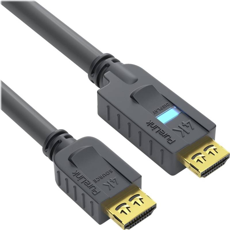 PureLink OneAV PI2010-250 - HDMI-Kabel mit Ethernet - HDMI männlich zu HDMI männlich - 25 m - Dreifachisolierung - Schwarz - rund, aktiv (PI2010-250) von PureLink