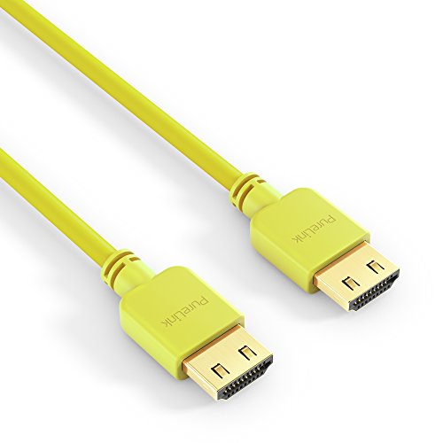 PureLink PI0504-015 High Speed HDMI Verbindungskabel (4K UltraHD (2160p), Ethernet, 18Gbps), 1,50m gelb von PureLink