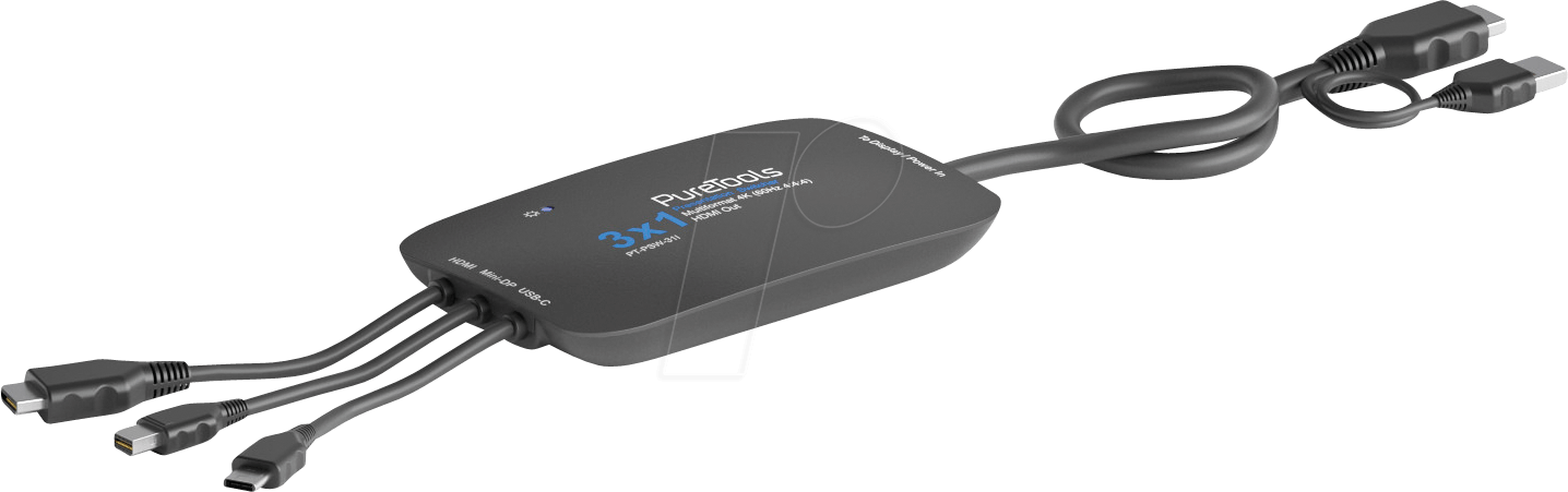 PureLink PT-PSW-31I - USB Typ-A - Schwarz - Kunststoff - 60 Hz - 3840 x 2160 - 18 Gbit/s (PT-PSW-31I) von PureLink