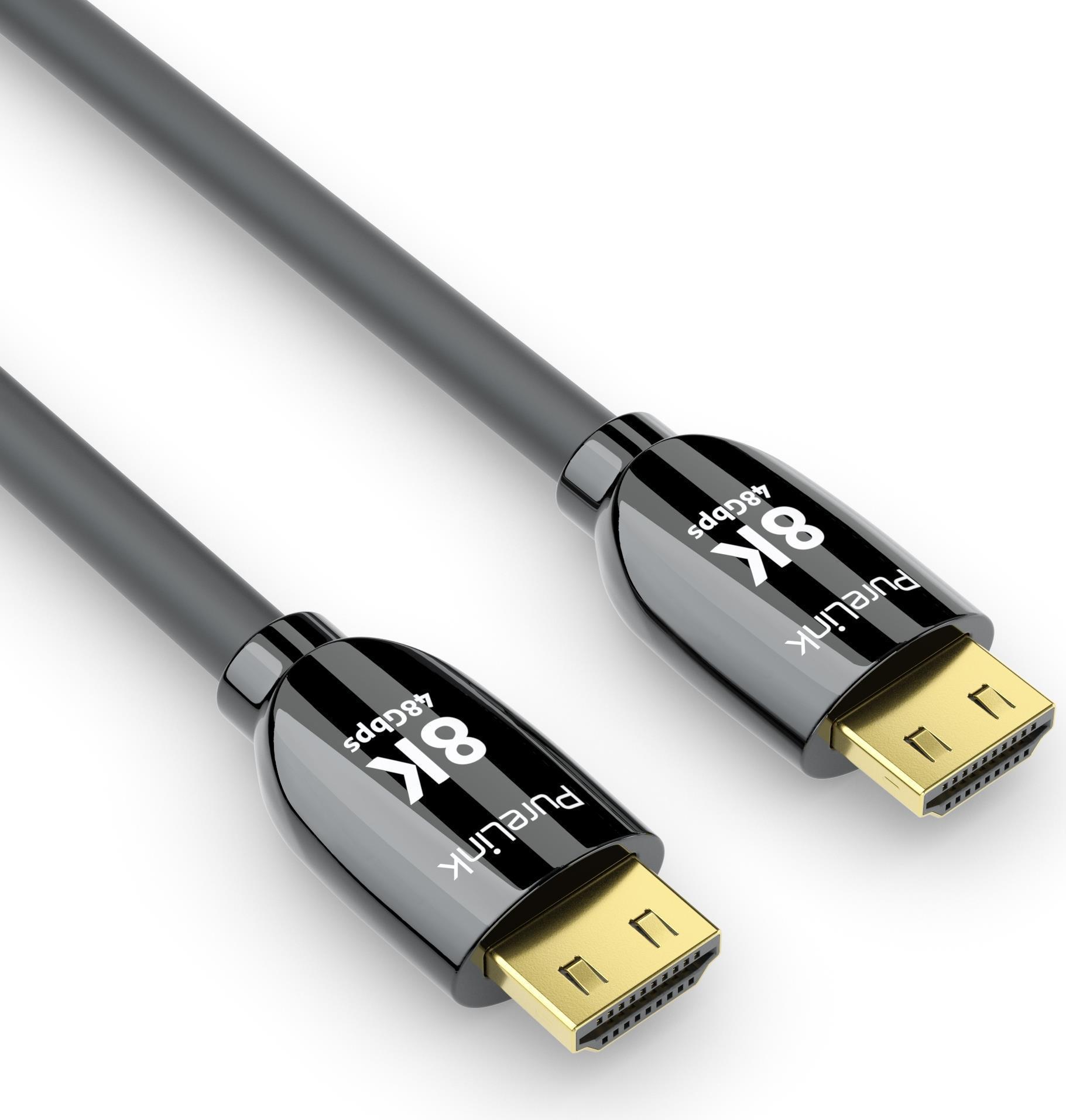 PureLink ProSpeed - Ultra High Speed - HDMI-Kabel mit Ethernet - HDMI männlich zu HDMI männlich - 1 m - Dreifachisolierung - Schwarz - rund, Support von 8K 60 Hz PureLink ProSpeed - Ultra High Speed - HDMI-Kabel mit Ethernet - HDMI männlich zu HDMI männlich - 1 m - Dreifachisolierung - Schwarz - rund, Support von 8K 60 Hz von PureLink
