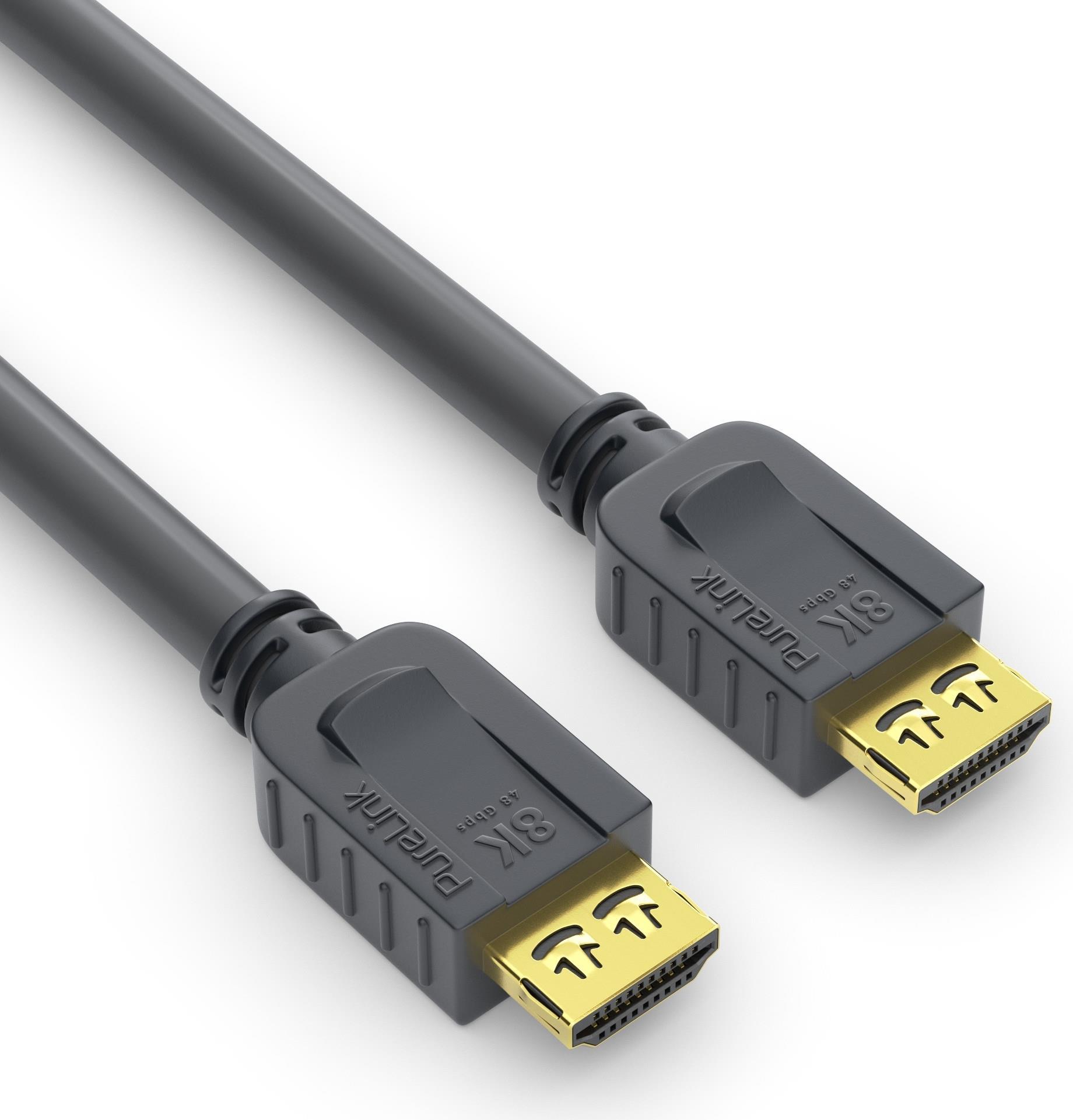 PureLink PureInstall Series - Highspeed HDMI mit Ethernetkabel - HDMI (M) Verriegelung bis HDMI (M) Verriegelung - 1 m - Dreifachisolierung - Schwarz - rund, 4K Unterstützung, 1080p-Unterstützung, Support von 8K 60 Hz von PureLink