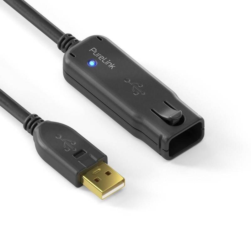 PureLink USB 2.0 Aktiv Verlängerung - schwarz - 30,0m von PureLink