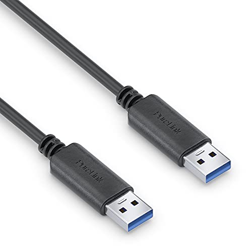 PureLink USB-A auf USB-A Kabel, USB 3.1 Gen 1 mit 5 GB/s Datenübertragung, schwarz, 1,50m von PureLink