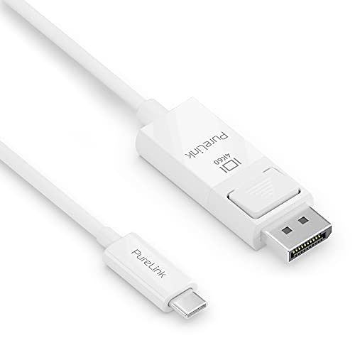 PureLink USB-C auf DisplayPort Kabel, 4K Ultra HD 60Hz, vergoldete Steckkontakte, 1,50m, weiß von PureLink