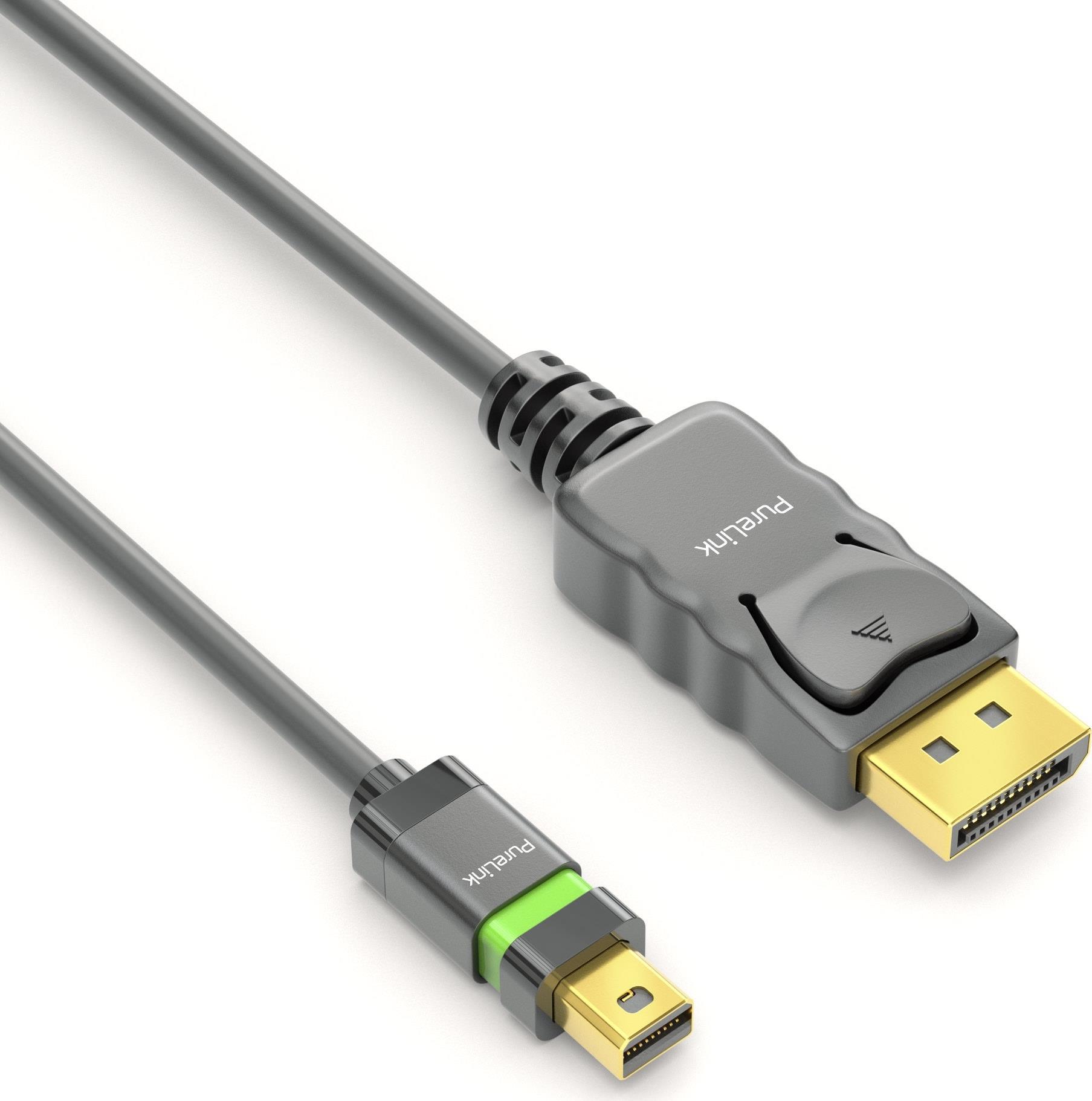 PureLink Ultimate Series - DisplayPort-Kabel - Mini DisplayPort (M) Verriegelung zu DisplayPort (M) Verriegelung - DisplayPort 1.2 - 1.5 m - rund, unterstützt 4K 60 Hz (4096 x 2160) - Schwarz von PureLink