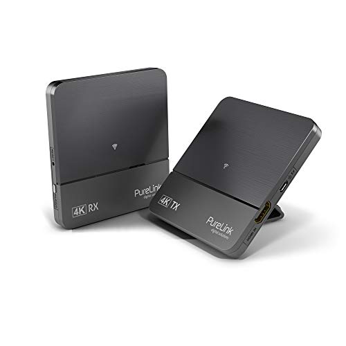 PureLink Wireless HD Extender Set (Empfänger und Sender) für HDMI mit 4K/UltraHD 2160p, 3D kabellos, unkomprimiert, Reichweite max. 10m, schwarz von PureLink