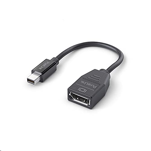 PureLink mini DisplayPort auf DisplayPort Adapter, 4K Ultra HD 60Hz, 21,6GB/s Bandbreite, vergoldete Steckkontakte, 0,15m, schwarz von PureLink