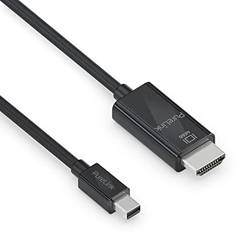 PureLink mini DisplayPort auf High Speed HDMI Kabel, 4K Ultra HD 60Hz, 18GB/s Bandbreite, vergoldete Steckkontakte, 1,50m, schwarz von PureLink